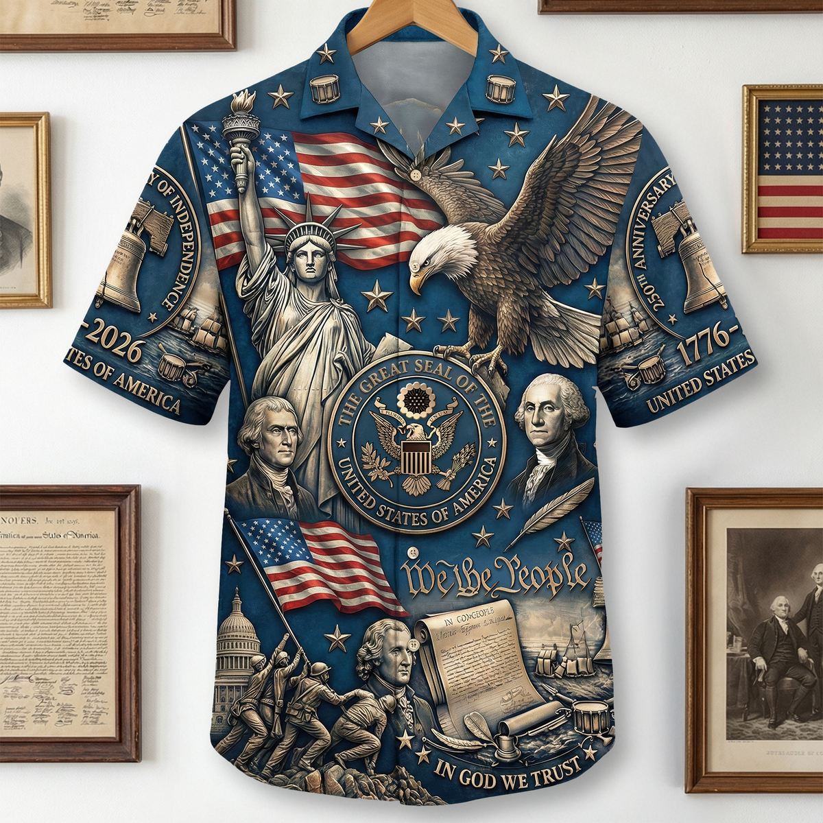 Proud American Anniversary Hawaiian Shirt – Personalized Gift for Patriots 03qhqn250226-Homacus