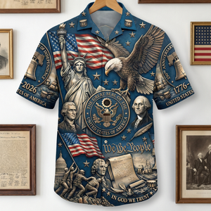 Proud American Anniversary Hawaiian Shirt – Personalized Gift for Patriots 03qhqn250226-Homacus