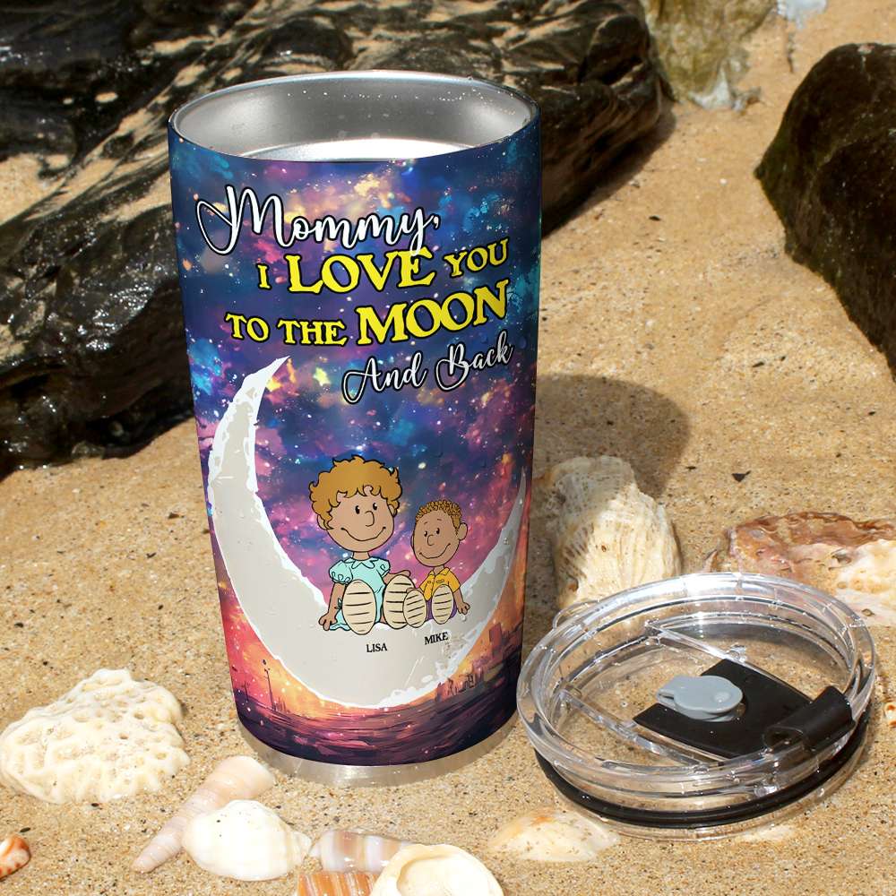 Personalized Gifts For Mom Tumbler We Love You To The Moon And Back 03KAMH270225PA-Homacus