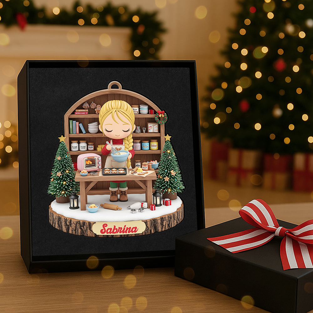 Sweet Baking Girl Acrylic Ornament - Personalized Gifts For Bakers 02PGTA241125-Homacus