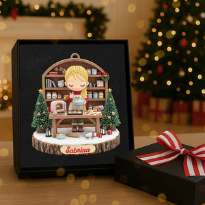 Sweet Baking Girl Acrylic Ornament - Personalized Gifts For Bakers 02PGTA241125-Homacus