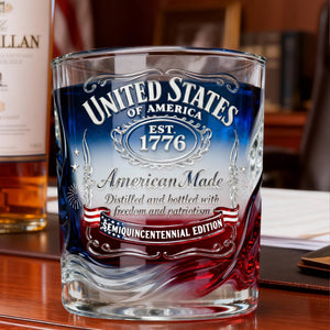Proud Anniversary Round Glass - Gifts For Patriots 05QHLU300126-Homacus
