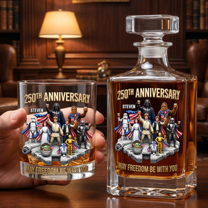 Warriors Celebrate America 250th Anniversary Decanter Set - Personalized Gifts For Patriots 04tydh250626-Homacus