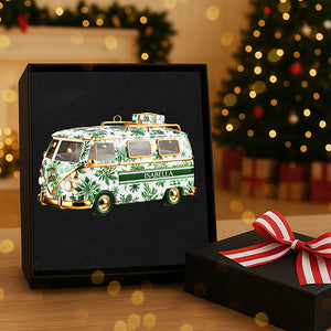 Personalized Gifts For Christmas, Camper Van Toile de Jouy Custom Shape Acrylic Ornament 02pgta031025-Homacus