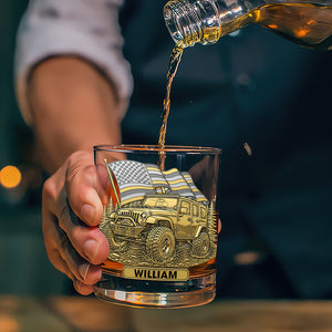 Trail Rider Whiskey Glass - Personalized Gifts For Off-road Lovers 04naqn010825-Homacus