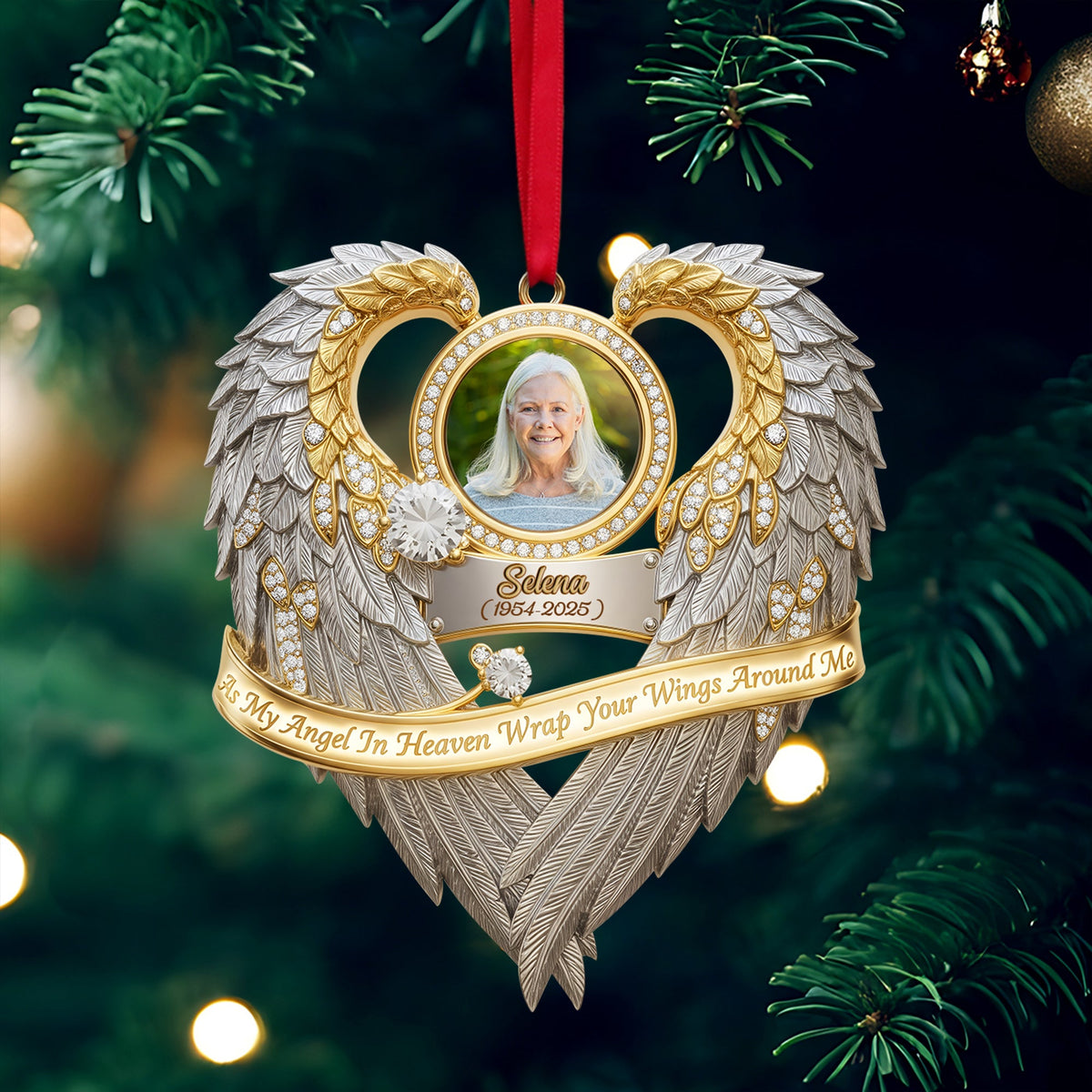 Angel In Heaven Memorial Ornament - Personalized Custom Photo Heaven Gift 07HULU230925-Homacus