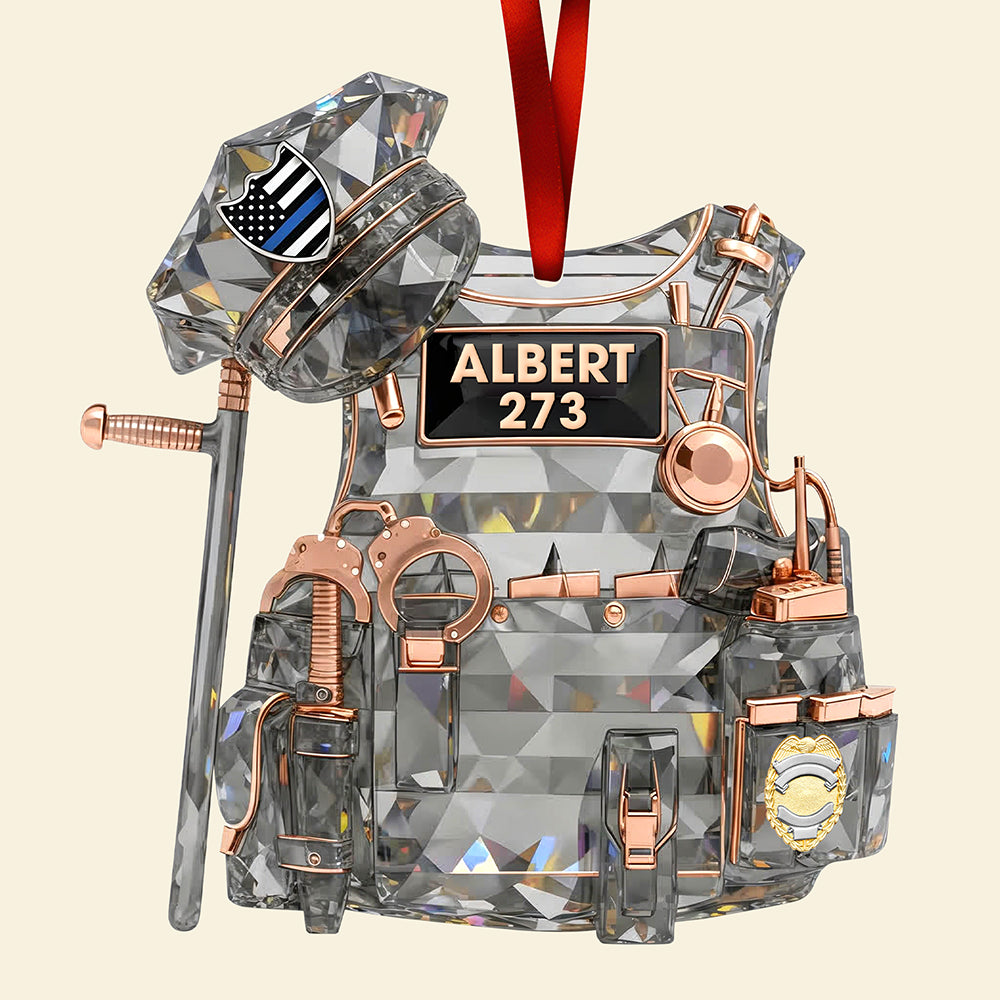 Police Vest Christmas Ornament - Personalized Gifts For Police Officer 04qhqn101025-Homacus