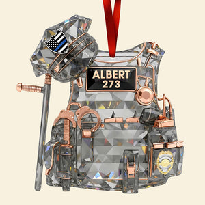 Police Vest Christmas Ornament - Personalized Gifts For Police Officer 04qhqn101025-Homacus