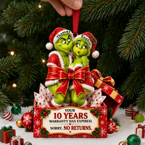 Couple Wrapped In A Bow Ornament - Personalized Christmas Gift For Couples 07NALU160926-Homacus