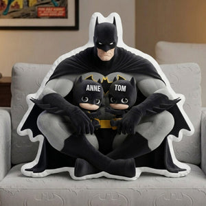 Shadow Dad And Kids Custom Shape Pillow - Personalized Gifts For Dads 04ohlu250426-Homacus
