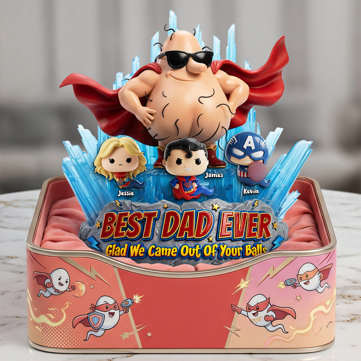 Funny Dad & Tiny Swimmers Acrylic Plaque - Personalized Gifts For Dads 02HUTA190526-Homacus