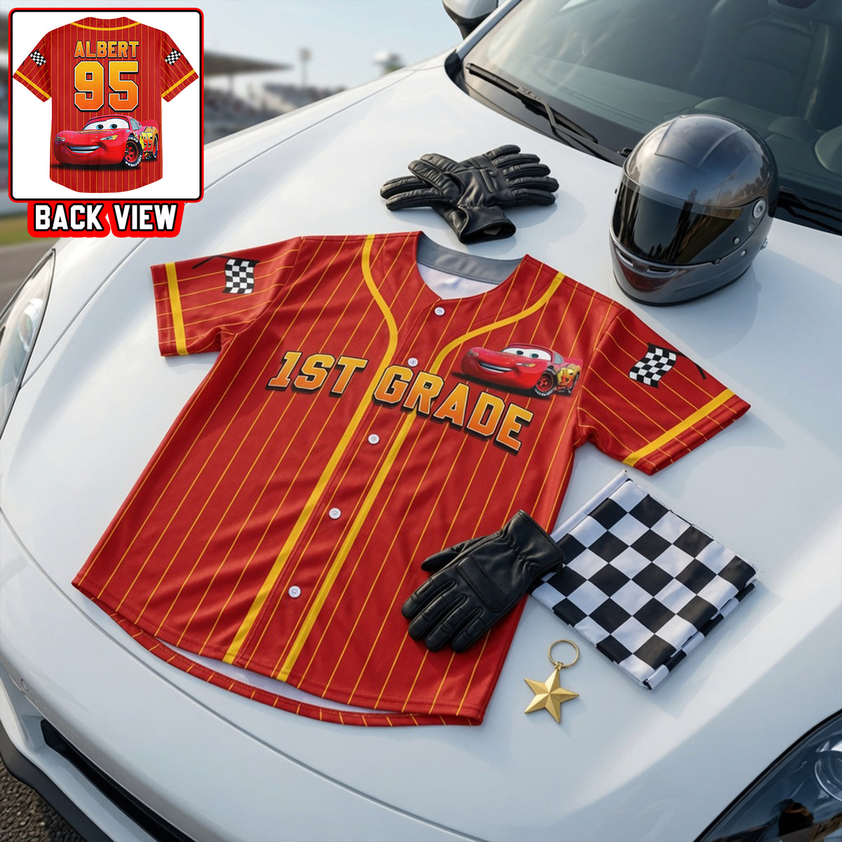 Race To School Baseball Jersey - Personalized Gifts For Kids 01NAQN250626-Homacus