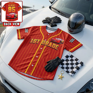 Race To School Baseball Jersey - Personalized Gifts For Kids 01NAQN250626-Homacus