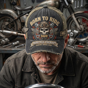 Vintage Rider Skull Classic Cap - Personalized Gifts 03hatn260626-Homacus