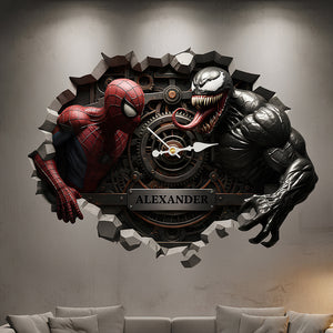 Epic Battle Acrylic Clock – Personalized Gifts For Action Lovers 04kidt261225-Homacus