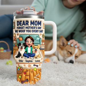 Dog Mom Tumbler - Personalized Gifts For Mother's Day 01nata140326-Homacus
