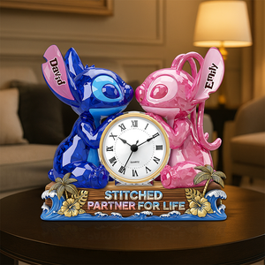 Partner For Life Desk Clock Plaque - Personalized Gifts For Couple 02ohpu060625-Homacus