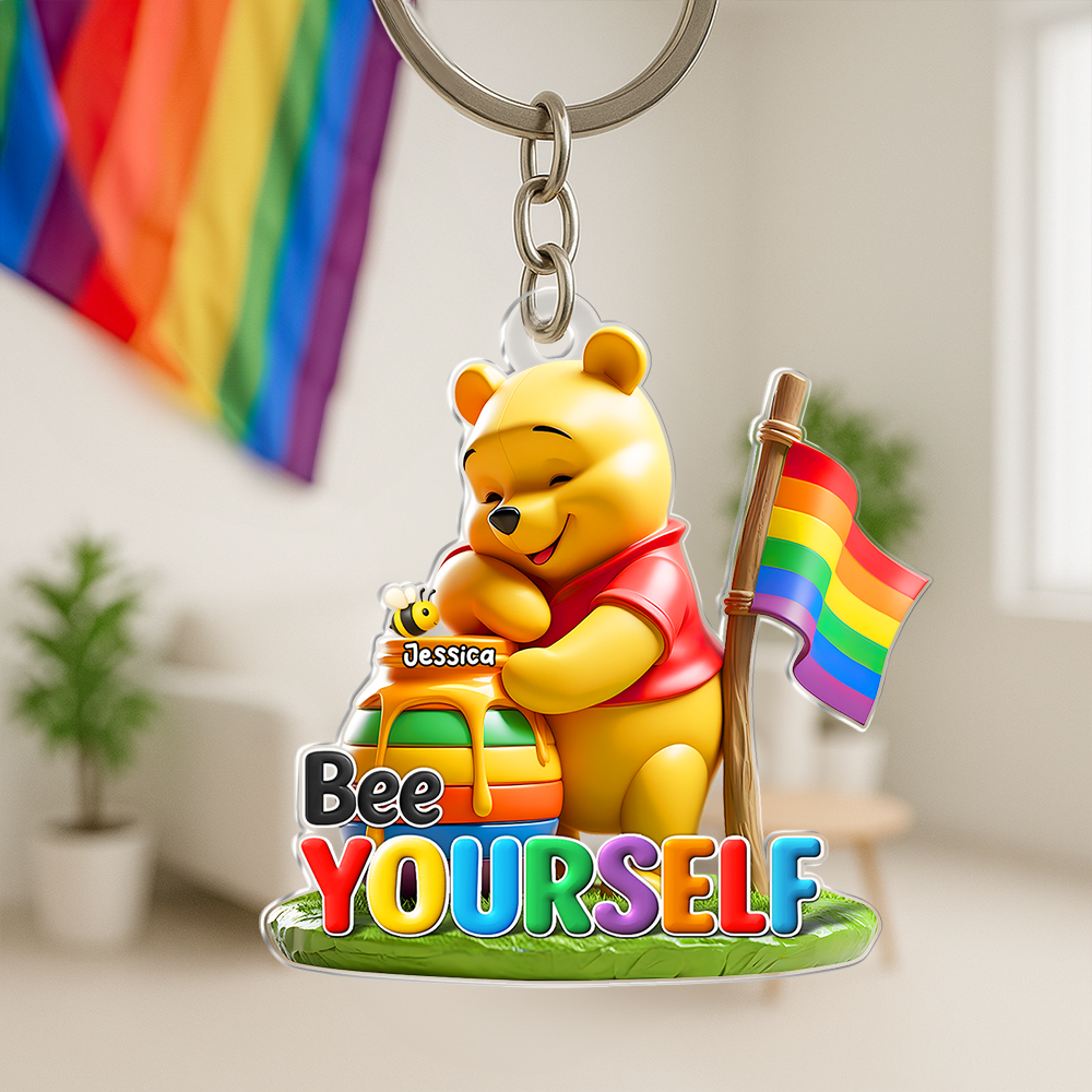 Bee Yourself Keychain - Personalized Gifts For LGBT 03hupu270525-Homacus