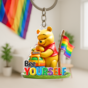 Bee Yourself Keychain - Personalized Gifts For LGBT 03hupu270525-Homacus