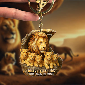 Personalized Gifts For Dad Keychain 07xqqn040425 Brave Like Dad-Homacus