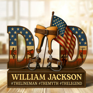 Hero Lineman Dad Acrylic Plaque - Personalized Gifts For Dad 03qhqn090525-Homacus