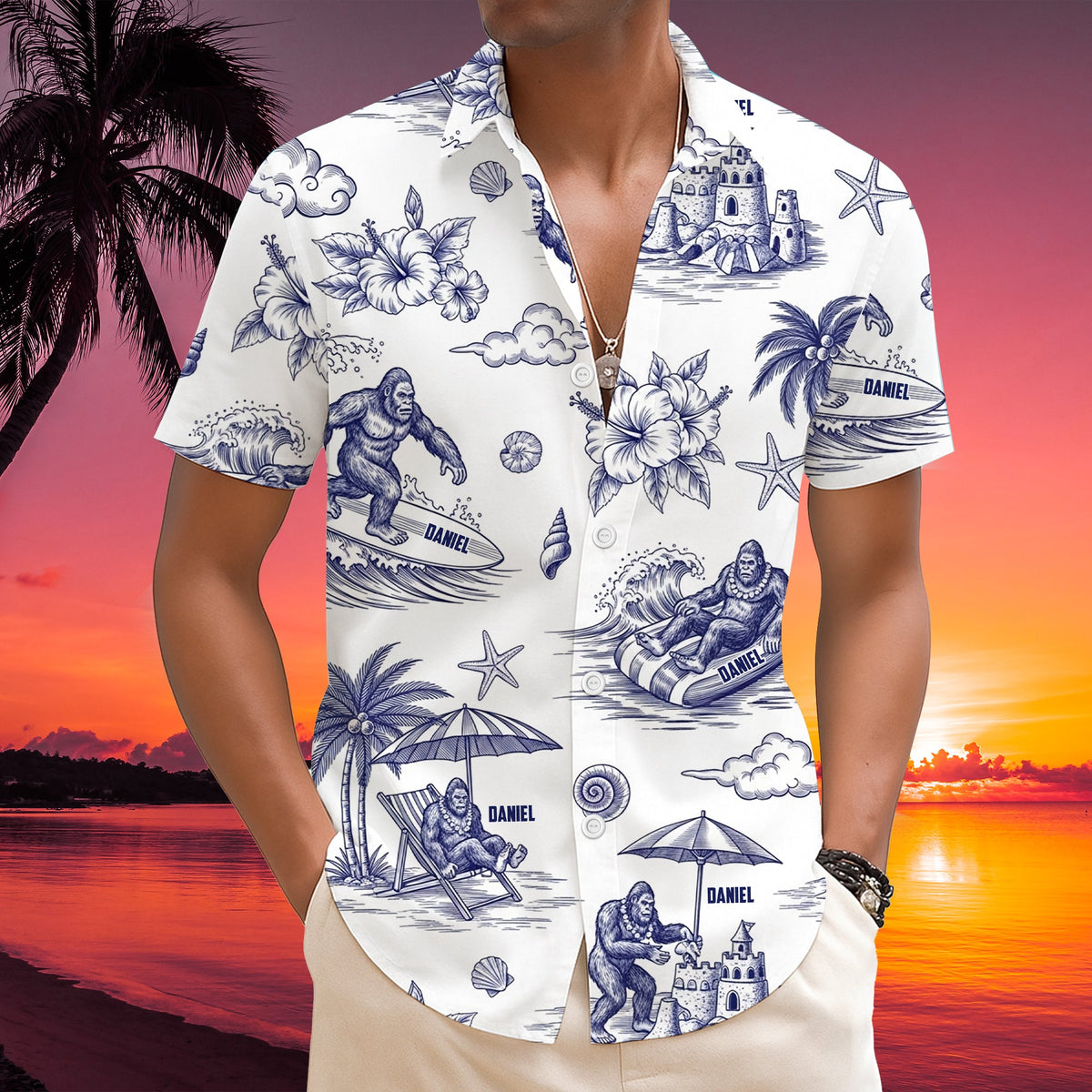 Tropical Bigfoot Hawaiian Shirt - Personalized Gifts For Bigfoot Lovers 11TOLU150725-Homacus