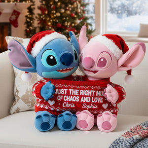 Couple In Cute Sweater Shaped Pillow - Personalized Gifts For Couple 03QHLU121125-Homacus