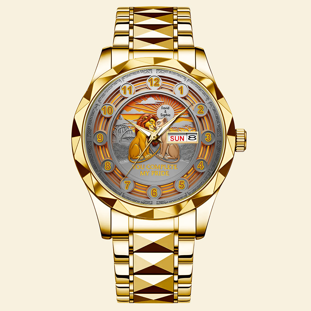 Love & Pride Men's Stainless Steel Watch – Personalized Gift for Him 02ohqn260725-Homacus