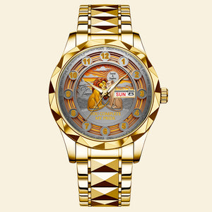 Love & Pride Men's Stainless Steel Watch – Personalized Gift for Him 02ohqn260725-Homacus