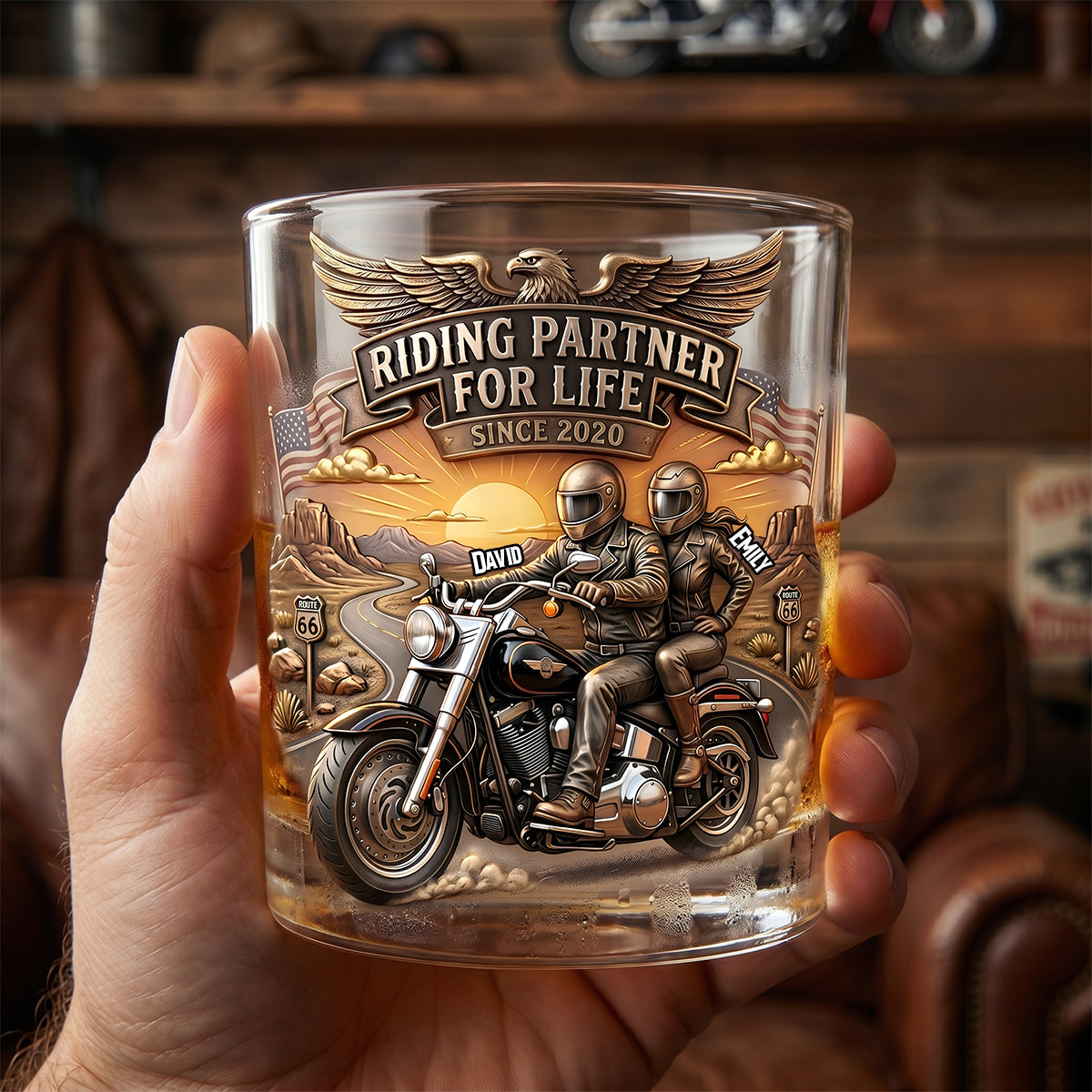 Riding Partner For Life Drinking Glass - Personalized Gifts For Couples 01tydh180626-Homacus