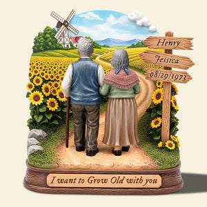 Old Couple Acrylic Plaque Personalized Gifts For Couple 05NADT270525-Homacus