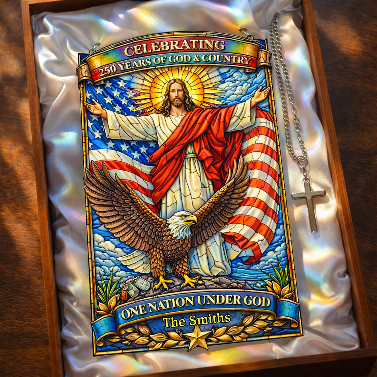 God Blessed America - Celebrated America 250th Anniversary Suncatcher - Personalized Gifts 06tylu040326