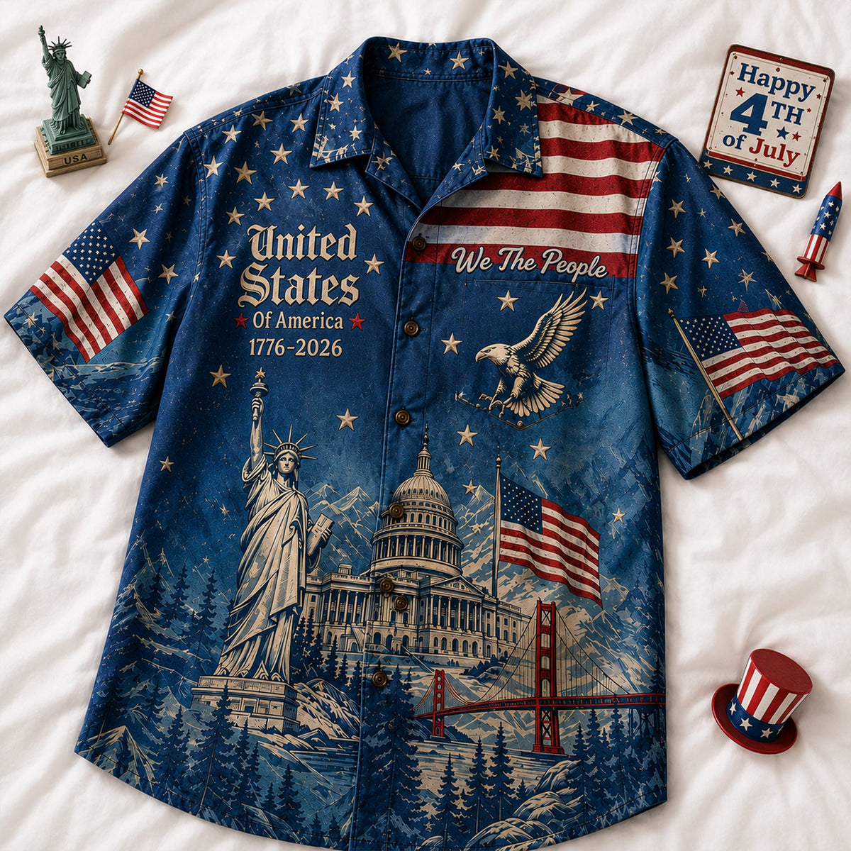 Land Of The Free Hawaiian Shirt - Personalized Gifts For Patriots 02PALU260526-Homacus