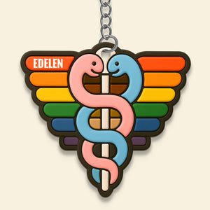 Medical Pride Keychain Personalized Pride Gifts 02HUDT130525-Homacus