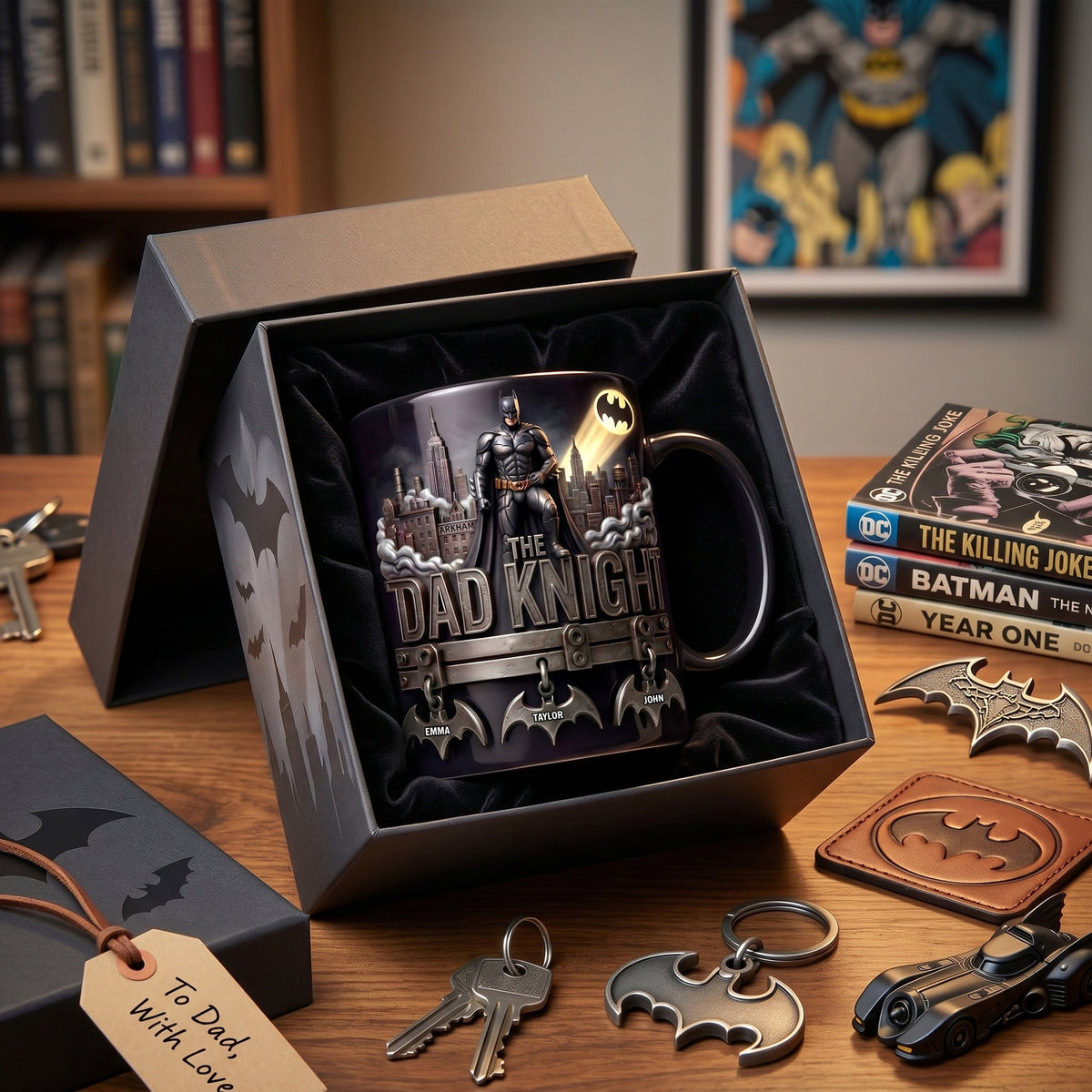 Knight Warrior Dad And Kids Magic Mug - Personalized Gifts For Father's Day Magic Mug 05OHLU200526-Homacus
