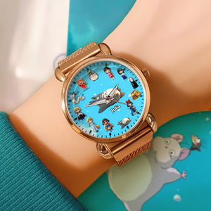 Cute Cartoon Mesh Strap Quartz Watch - Personalized Gifts For Cartoon Lovers 01namg230725-Homacus