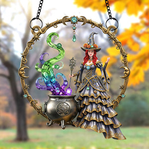 Mystic Witch Suncatcher Ornament – Personalized Gifts For Witch Lovers 02naqn140725-Homacus