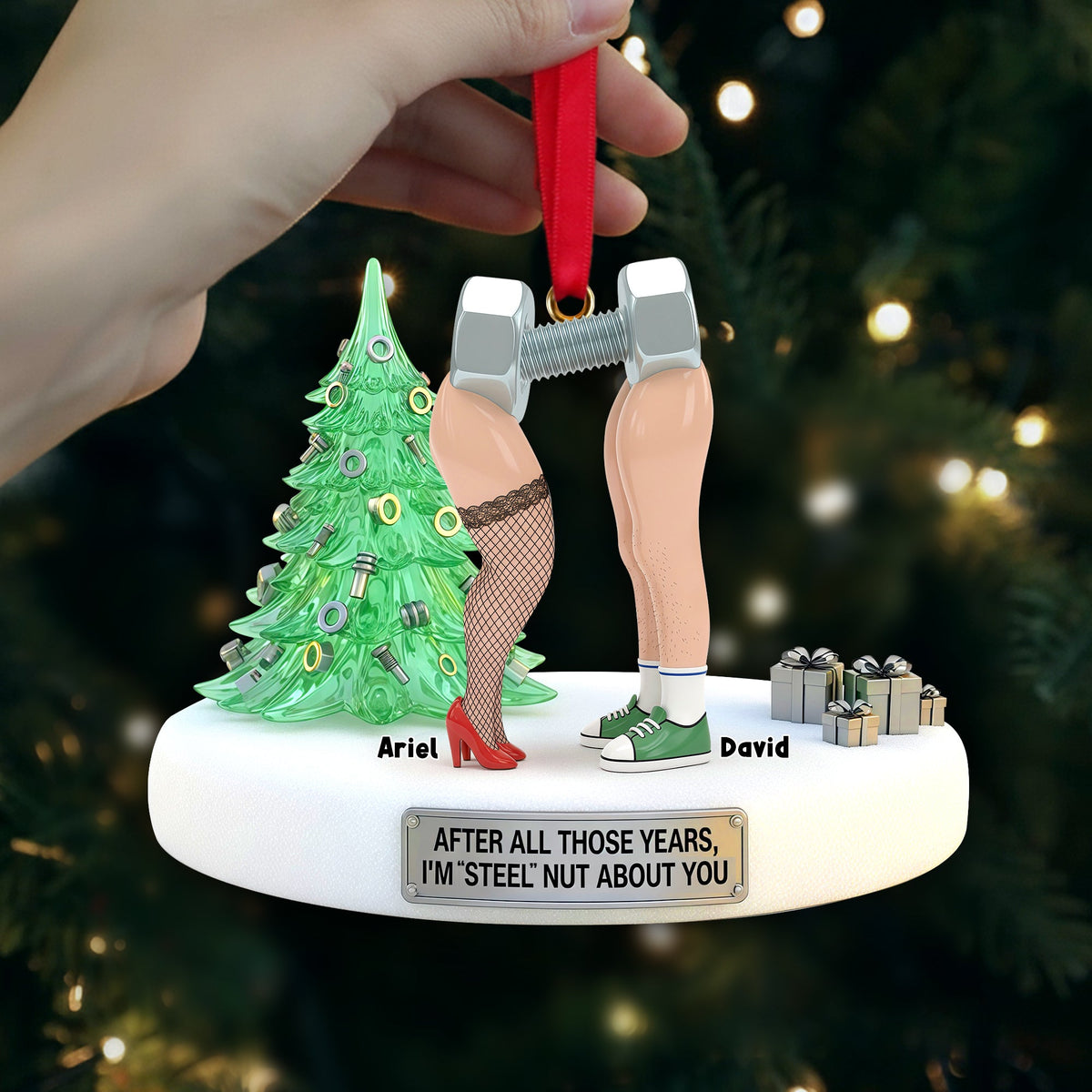 Naughty Nut and Screw Couple Ornament - Personalized Gifts For Couples 01OHLU101125-Homacus