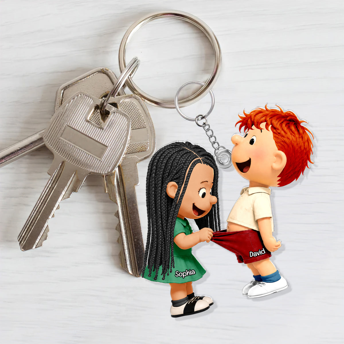 Troublemaker Couple Acrylic Keychain - Personalized Gifts For Couples 02OHQN240726