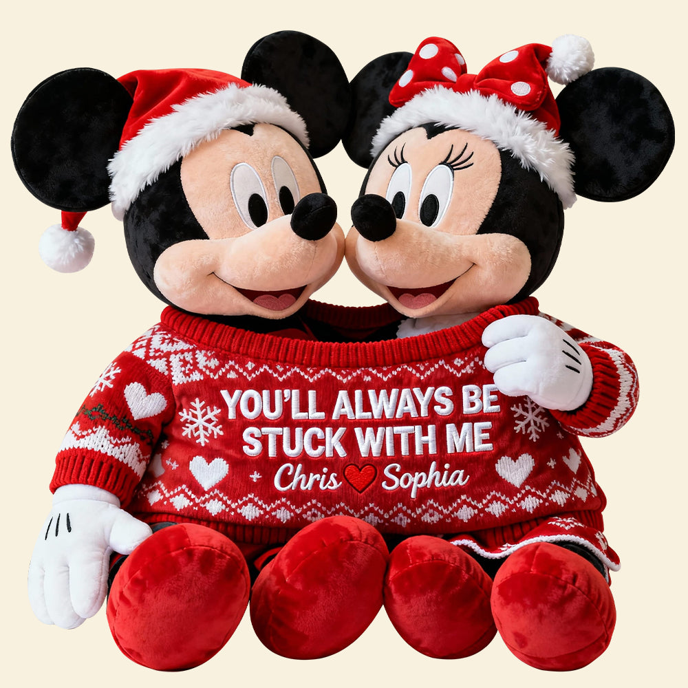 Couple In Cute Sweater Pillow, Personalized Gifts For Couple 03qhtn121125-Homacus