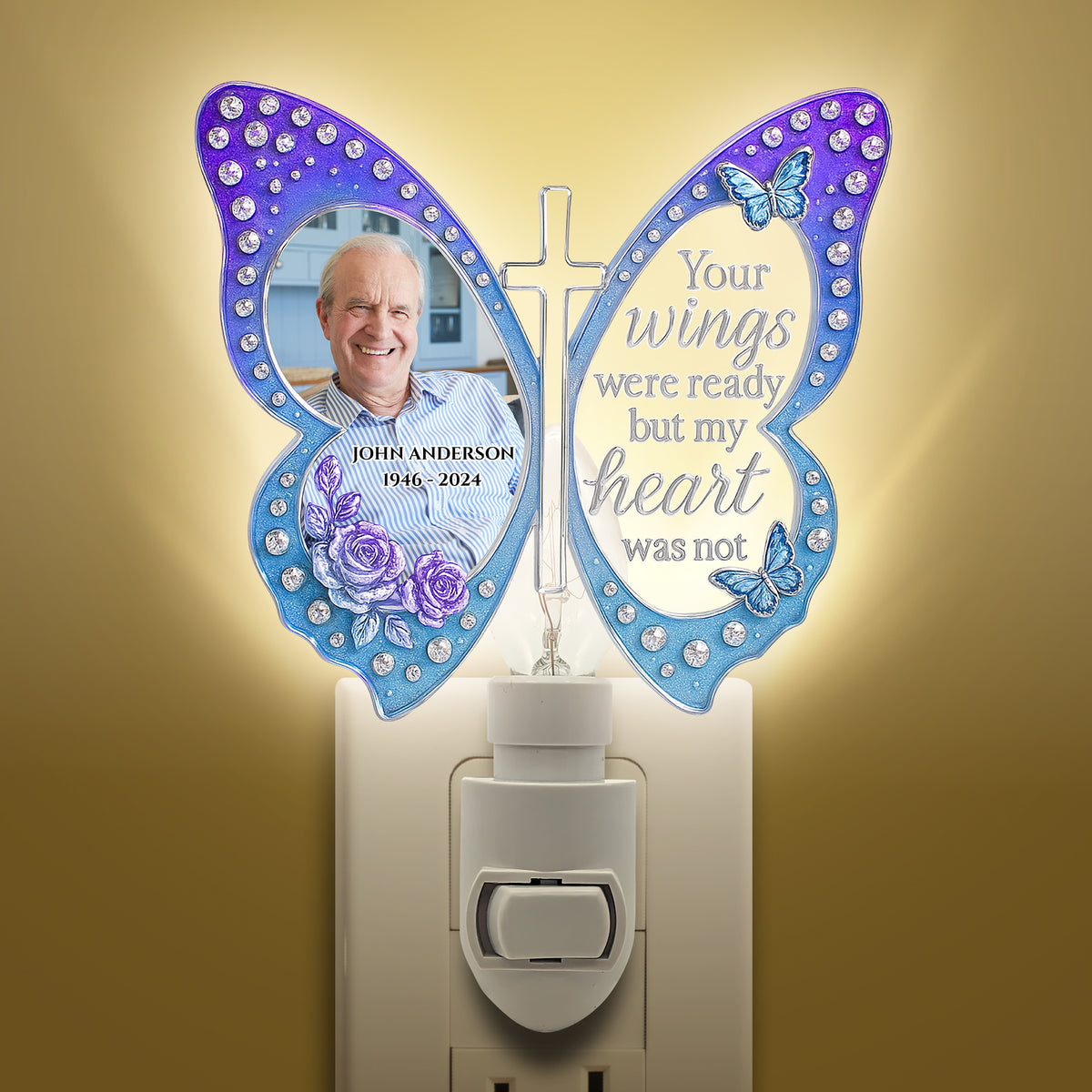Memorial Heaven Acrylic Night Light Personalized Gift For Heaven 04PGDT080725-Homacus