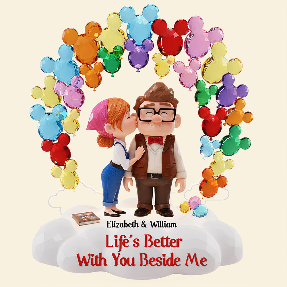 Life Is Better With You Beside Me Acrylic Light Box - Personalized Gifts For Couples 05todt291125-Homacus