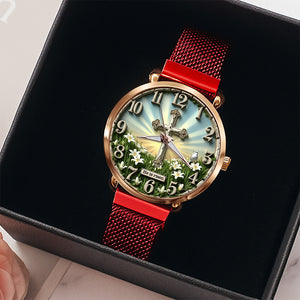 Jesus Blessing Mesh Strap Quartz Watch – Personalized Gifts For Jesus Lovers 01huqn250725-Homacus