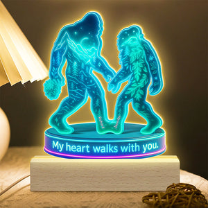 Bigfoot Couple LED Light - Personalized Gifts For Couple 02ohqn190625-Homacus