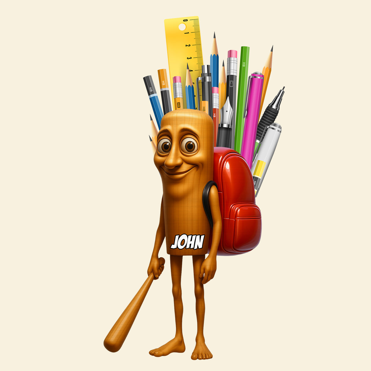 Kid Wooden Pen Holder - Personalized Gifts For Kid 02OHDT260725-Homacus