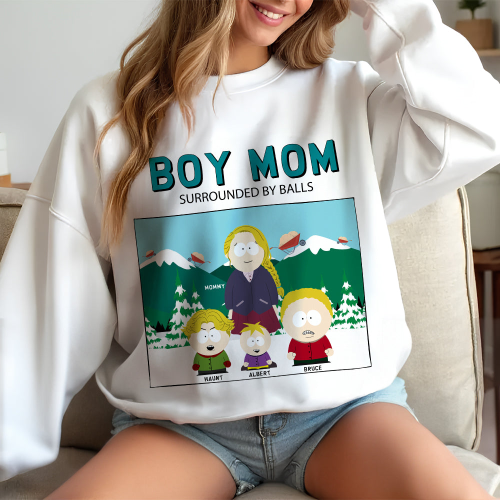 Mom Of Boys Shirt - Personalized Gifts For Mother 04QHLU030425HG-Homacus