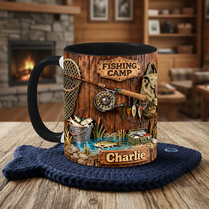 Fishing Camp Coffee Accent Mug - Personalized Gifts For Fishing Lovers 03pata090126-Homacus