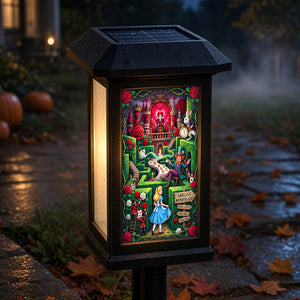 Midnight Tea Party Solar Power Garden Lamp - Personalized Halloween Gifts 01HAQN240826
