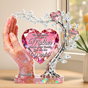 Heart of Family Acrylic Plaque – Personalized Gifts For Mom 03kiqn040226-Homacus
