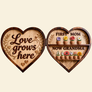Love Grows Here Acrylic Plaque - Personalized Gifts For Mother's Day 02kidt070226-Homacus